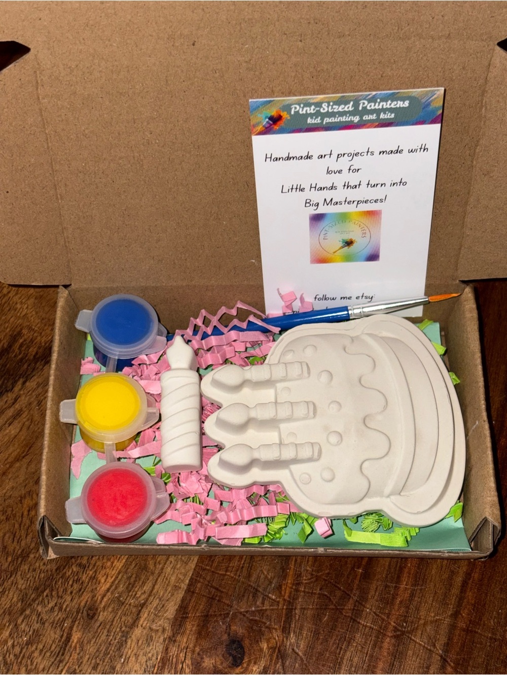 Birthday Cake Paint-Your-Own Kit - White